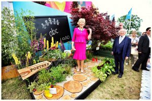 President Michael D. Higgins and his wife Sabina visit the NKETNS Bloom garden